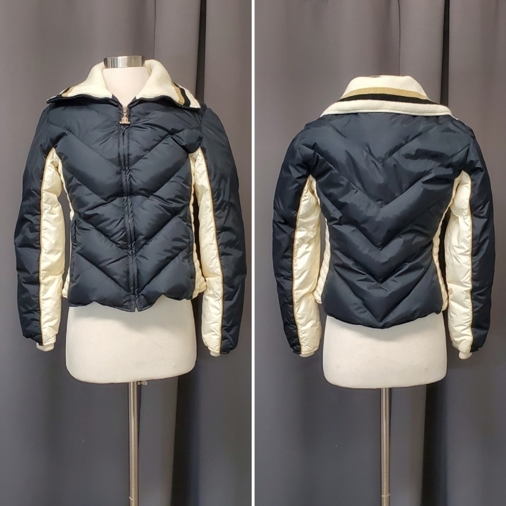 Vintage y2k 90s Bratz JLO Down Filled Cropped Sporty Puffer Jacket Woman's 8